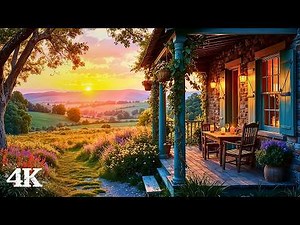 Romantic Country Porch Sunset | Touch Unreal Calm with Soothing Twilight Nature Melodies