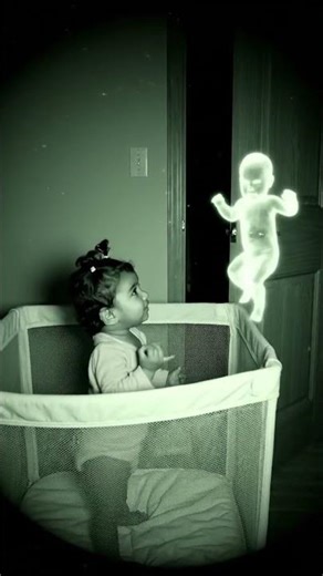 Baby Communicating with Ghost Child Outside the House