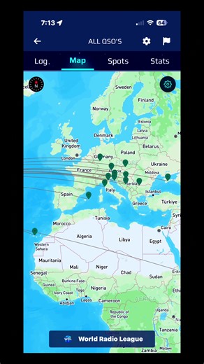 I map every QSO as it happens, tracing paths across continents. The World Radio League timeline keeps everything organized. 73’s W8CRR #logbook #qso #worldmap #worldwide #hamradio @World Radio League Love the logging program!