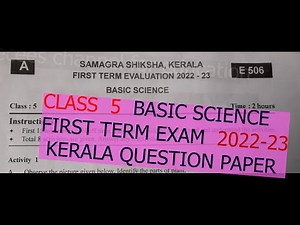 CLASS 5 / BASIC SCIENCE ( En ) / FIRST TERM Exam 2022 -23 / QUESTION PAPER / KERALA