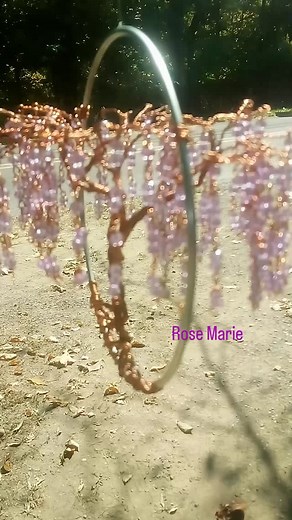 786 reactions · 60 shares | This maybe considered a wisteria tree rather than a willow done in lavender beads. Not sure the wire is sturdy enough though. | Rose Marie | Facebook