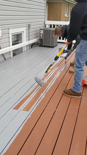 269K views · 325 reactions | #solid #stain on a #deck #behr #paint | Revive Home Tips | Facebook
