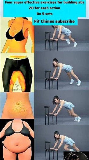 4 Chair Exercises to Build Abs Fast | Burn Belly Fat at Home | 20 Reps × 5 Sets