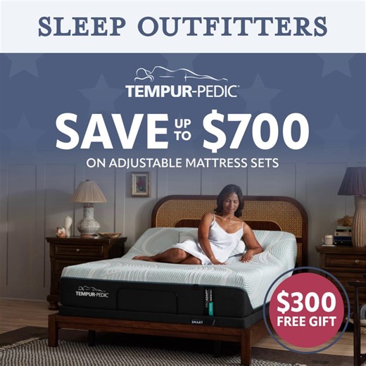 🔥 Labor Day deals just got HOTTER at Sleep Outfitters! 🔥� 🛏️ Save up to $900 on adjustable mattress sets from Tempur-Pedic, Beautyrest, Stearns & Foster & Sealy!� 🎁 Score FREE gifts worth up to $300� 🚚 Free delivery 💳 0% interest financing for up to 60 months! It’s our biggest sale of the year! Don’t sleep on it!� #LaborDaySale #SleepOutfitters #MattressDeals #FreeGifts #AdjustableSets #LuxurySleep #HotDeals | Sleep Outfitters