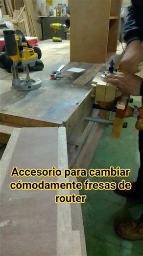 Cómodo y práctico accesorio para cambiar fresas de router DW616 DW618, Makita RF1101, PC 690, PC 890