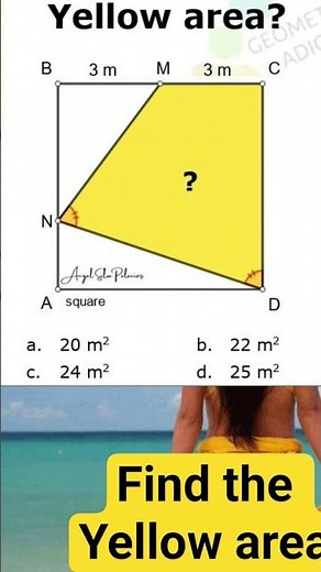 Find the Area #maths #areaproblem #mathchallenge #geometry #matholympiad #viralplzz