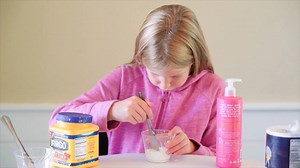 Here's my "little one" showing you (and your kids) how to make slime without any glue or borax....fun summertime activity! | The Typical Mom