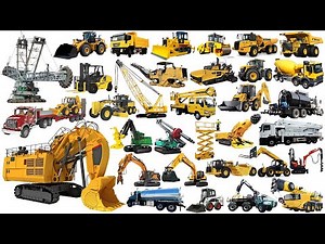 Dump Truck, Excavator, Loader, Tractor, Backhoe, Bulldozer | Learn Construction Vehicle Name Sounds.