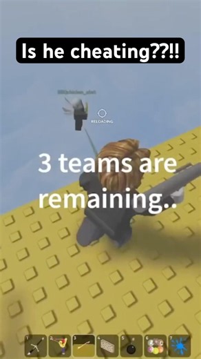 Is this guy cheating in Roblox Doomspire Brickbattle 😭😭