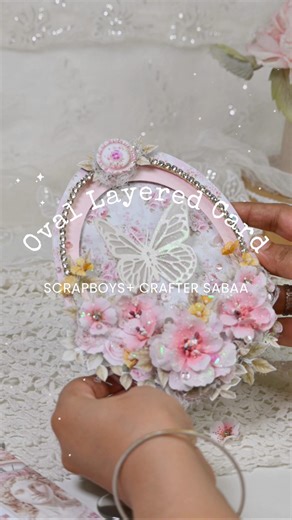 Step-by-Step Layered Oval Card Tutorial | Elegant Handmade Card Idea ✨ #craftersabaa