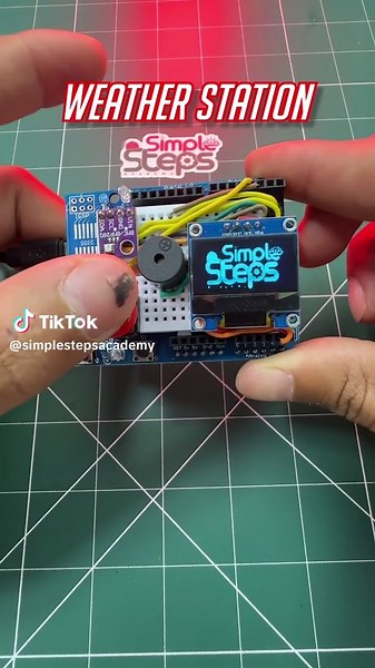 Weather station project with Arduino ,BME280 sensor and OLED Graphic Display ☀️🌤️🌨️☔️ #simple_steps_academy #arduino #smarthome #robotics #fyp #technology
