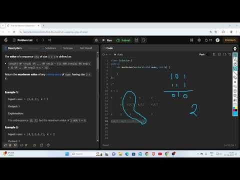 3287. Find the Maximum Sequence Value of Array | Biweekly Contest 139 | Leetcode
