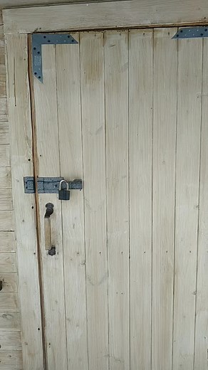 Exploring a Wooden Door with Metal Lock Mechanism