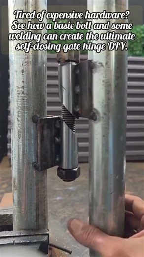 DIY Self Closing Gate Hinge Using Simple Bolts