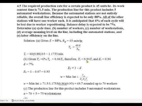 Tutorial 4 Ch4 Manual Assembly Lines