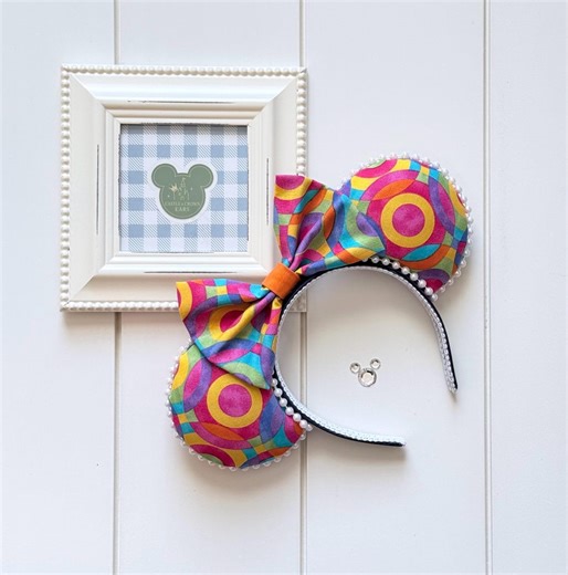 Confetti Mouse Ears | Pearl Trim, Art Festival Headband - Etsy