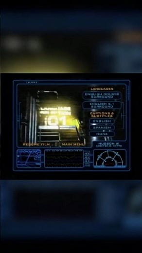 Aliens (1986) Original 1999 DVD Language Selection Menu (4x3)