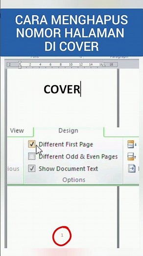 Cara Menghapus Nomor Halaman di Cover | Microsoft Word