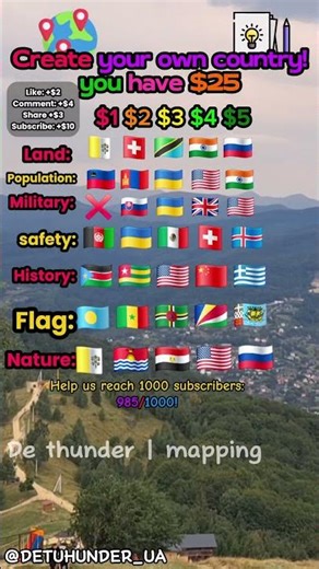 ✅️Create your own country! #geographythroughmaps #map #country #mapguide #shorts
