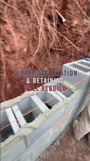 Watch This Retaining Wall Build: Masonry & Rebar Foundation