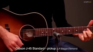 【吉他测评】同门兄弟差距有多大？Epiphone Masterbilt AJ-45ME vs Gibson J-45 Standard，2:28正片开始