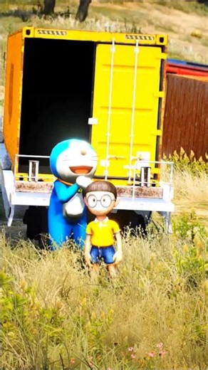 Nobita ne train 🚃 blast kiya or dorimon ke papa ko bcha liya#gta5 #shorts #viralshort #gta5gamesd