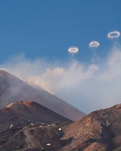 156K views · 2K reactions | Europe's most active volcano located in Italy has been sighted puffing out giant smoke rings. ️ A rare phenomenon, the cloud shape requires a circular volcanic vent, a calm atmosphere and a mix of pressure, heat and wind. #9News | 9 News | Facebook