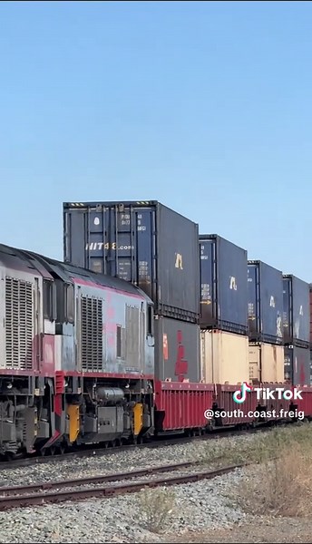 SCT Double Stack Train Journey on Broken Hill Line