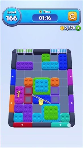 Color Block Jam 166 Solution Walkthrough