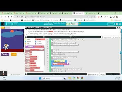 CS Discoveries Unit 3: Lesson 21 - Mini-Project - Side Scroller (25 - 26)