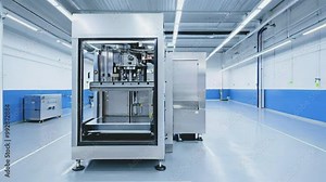 A modern industrial facility showcasing advanced machinery for manufacturing processes.