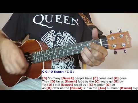 More than a Feeling - Boston - Ukulele Cover Play Along with Chords and Lyrics on Screen