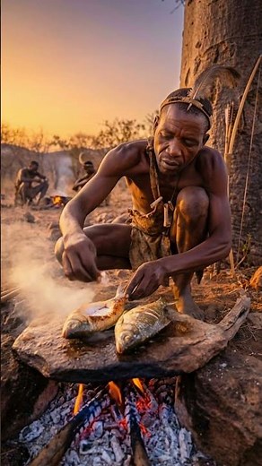 Ancient Stone Fish: Bushman's Tribal Cooking Secret