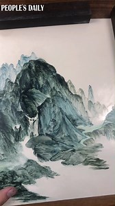 8K views · 589 reactions | Finger painting artist rubbed pigments with his hands and created a Chinese landscape painting without using brushes. | Beautiful China | Facebook