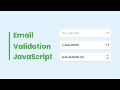 How to Validate Email in HTML CSS & JavaScript | Email Validation
