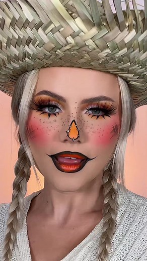 Scarecrow Halloween Makeup using Tweezerman Products