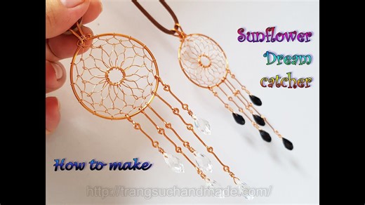 Sunflower dream catcher - Pendant or decoration for your home 474