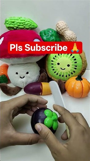 Satisfying ASMR Toy Fruit & Vegetable Cutting! 🍄🥝🔪 #asmr #satisfying #toys