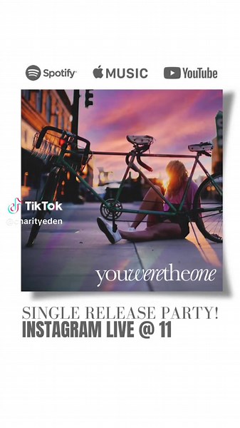 Let’s hang out tonight to ring in my new song together! 🎉 I’ll go live on Instagram (@charityedenmusic) at 11:15pm til after my single releases at midnight! See you there 🤗 You can pre-save my “you were the one” on Spotify 🎧 Click the link in my bio ☝🏼 . . . . . . . . . #newmusic #originalmusic #dallasmusicians #musiciansofinstagram #songwriter #singer #singersongwriter #texasmusic #fulltimemusician #musicianlife