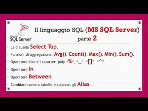 Il linguaggio SQL (MS SQL Server) ITA - parte 2