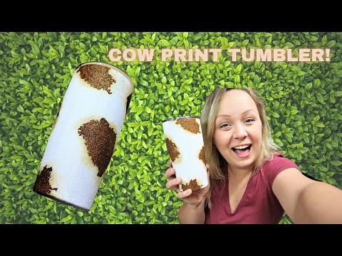 Alcohol Ink Cow Print Tumbler Tutorial!