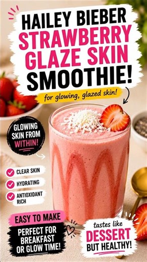 I Made Hailey Bieber’s $20 Viral Smoothie At Home… 🍓✨