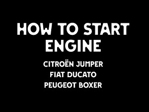 How to Jump Start a Van — Citroën Jumper / Fiat Ducato / Peugeot Boxer