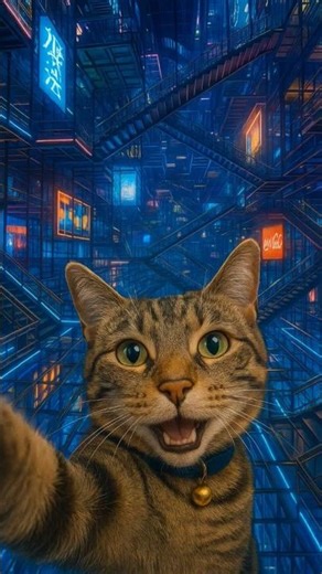 Welcome to the Infinite Cat Realm #catvideo #tabbycat