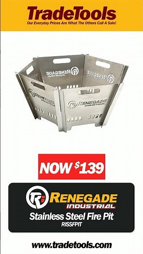 Renegade Industrial Stainless Steel Fire Pit - RISSFPIT