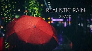 Realistic Rain Effect Video Overlays