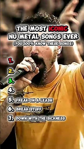 The MOST ICONIC Nu Metal Songs EVER 🤘 (You 100% Know These) #shorts #numetal