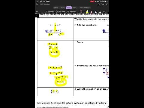 Solve a system of equations by adding