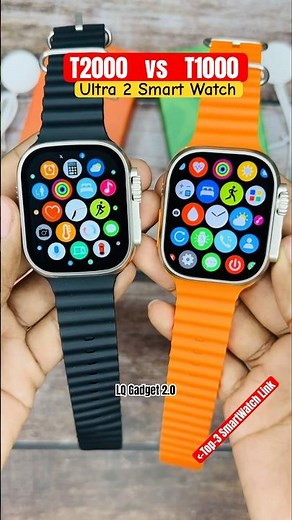 T1000 ULTRA 2 vs T2000 ULTRA 2 Smart Watch💯✅ Comparison Review⚠️ #smartwatch #applewatchultra
