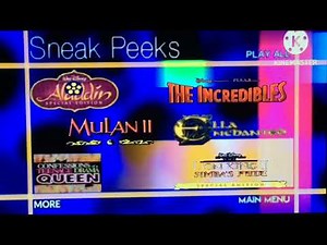 Sneak Peeks Menu to Mulan: Special Edition 2004 DVD (June 29, 2004 version)